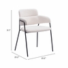 Marcel Dining Chair Set of 2 in Cream