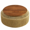 Maris Seagrass and Wood Coffee Table in Walnut Natural
