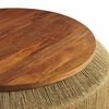 Maris Seagrass and Wood Coffee Table in Walnut Natural