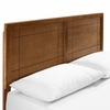 Marlee King Wood Platform Bed With Angular Frame in Walnut