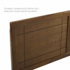 Marlee Twin Wood Platform Bed With Angular Frame in Walnut