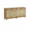 Marola 71 Inch Oak Wood Seagrass Sideboard in Oak
