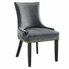 Marquis Performance Velvet Dining Chairs Set of 2 in Gray