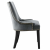 Marquis Performance Velvet Dining Chairs Set of 2 in Gray