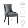 Marquis Performance Velvet Dining Chairs Set of 2 in Gray
