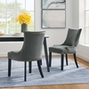Marquis Performance Velvet Dining Chairs Set of 2 in Gray