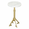 Maurice Side Table in White & Gold