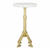 Maurice Side Table in White & Gold