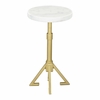 Maurice Side Table in White & Gold
