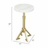 Maurice Side Table in White & Gold