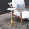 Maurice Side Table in White & Gold