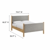 Maven King Size Fabric Upholstered Platform Bed