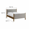 Maven King Size Fabric Upholstered Platform Bed