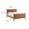Maven King Size Vegan Leather Upholstered Platform Bed
