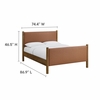 Maven King Size Vegan Leather Upholstered Platform Bed