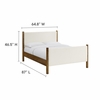 Maven Queen Size Boucle Upholstered Platform Bed
