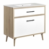 Maverick 36" Bathroom Vanity in White Oak