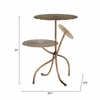 Mavro Accent Table in Brass