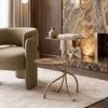 Mavro Accent Table in Brass