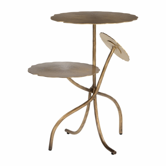 Mavro Accent Table in Brass