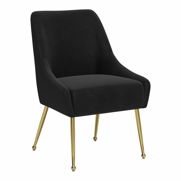 Maxine Dining Chair in Black & Gold
