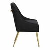 Maxine Dining Chair in Black & Gold
