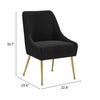 Maxine Dining Chair in Black & Gold