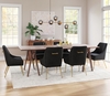 Maxine Dining Chair in Black & Gold