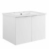 Maybelle 24" Wall-Mount Bathroom Vanity in White White