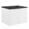 Maybelle 24" Wall-Mount Bathroom Vanity in White Black