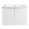 Maybelle 24" Wall-Mount Bathroom Vanity in White White