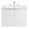 Maybelle 24" Wall-Mount Bathroom Vanity in White White