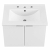 Maybelle 24" Wall-Mount Bathroom Vanity in White White