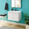 Maybelle 24" Wall-Mount Bathroom Vanity in White White
