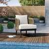 Meadow Outdoor Patio Armchair in Natural White