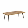 Meadow Outdoor Patio Teak Wood Coffee Table in Natural Taupe