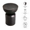 Mella Metal Hammered Side Table in Black