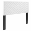 Mercy Chevron Tufted Performance Velvet Full/Queen Headboard in White