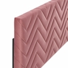 Mercy Chevron Tufted Performance Velvet King/California King Headboard in Dusty Rose