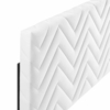 Mercy Chevron Tufted Performance Velvet Twin Headboard in White