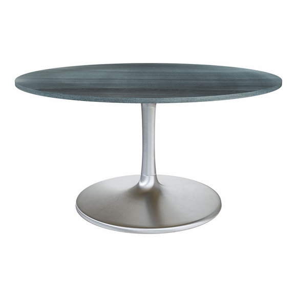 Metropolis Dining Table (60") in Gray & Silver