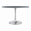 Metropolis Dining Table in Gray & Silver