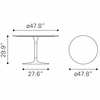 Metropolis Dining Table in Gray & Silver