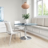 Metropolis Dining Table in Gray & Silver