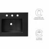 Cayman 48" Double Basin Bathroom Sink in Black