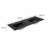 Cayman 48" Double Basin Bathroom Sink in Black