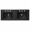 Cayman 48" Double Basin Bathroom Sink in Black