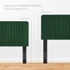 Milenna Channel Tufted Performance Velvet Full/Queen Headboard in Emerald