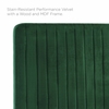 Milenna Channel Tufted Performance Velvet Twin Headboard in Emerald