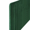 Milenna Channel Tufted Performance Velvet Twin Headboard in Emerald